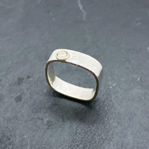 CZ Diamond Bezel Ring Size 11