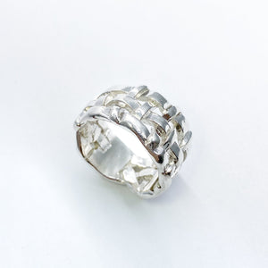 Chunky Woven Basket Ring
