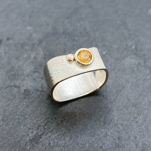 Load image into Gallery viewer, Citrine Bezel Ring Size 7.5