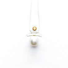 Load image into Gallery viewer, Balance Semi-Precious Stones and Pearl Inukshuk Slider Necklace