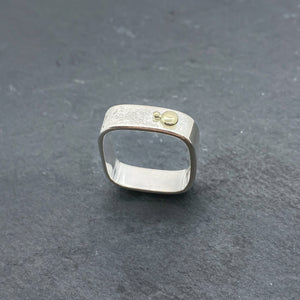 Medium Gold Wave or Gold Dot Stacking Rings