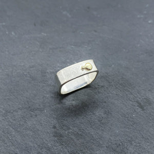 Medium Gold Wave or Gold Dot Stacking Rings