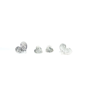 Big Heart Scribbled Studs