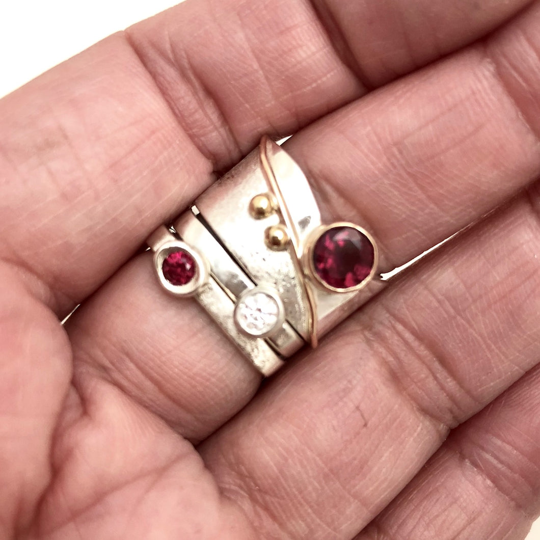Garnet on sale stackable ring