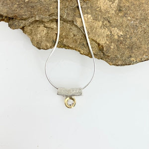 Wave Stacking Ring with Diamonds & necklace