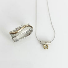 Load image into Gallery viewer, Single Petal Slider Necklace with Diamond