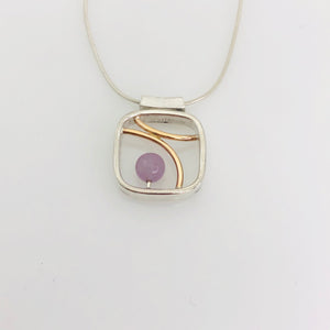 Amethyst Window Necklace