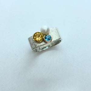 Tri-Colour Cluster Ring Size 9