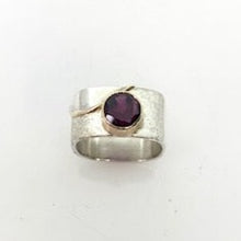 Load image into Gallery viewer, Garnet Square Stacking Ring