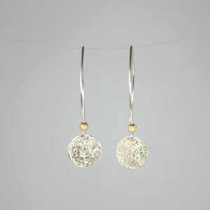 Scribbled Disc Earrings