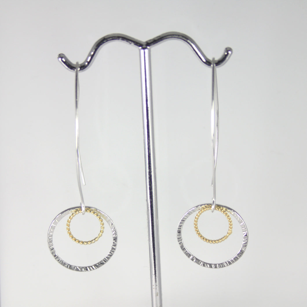 Two Tones Long Earrings