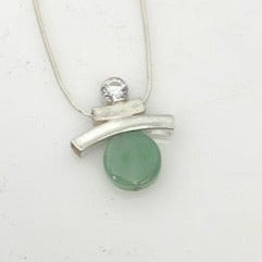 Balance Inukshuk Chinese Jade & CZ Necklace