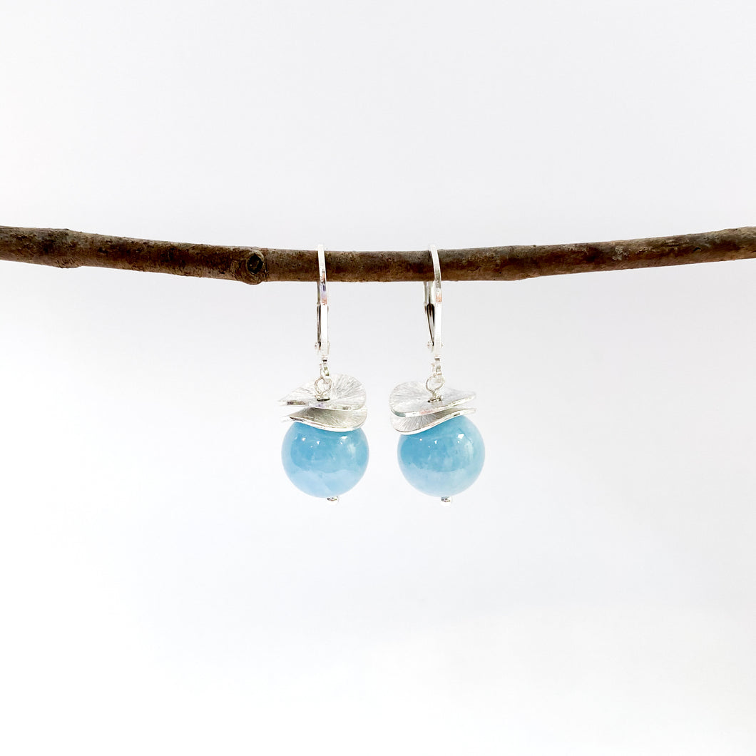 Acorn Aquamarine Earrings