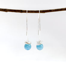 Load image into Gallery viewer, Acorn Aquamarine Earrings