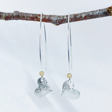 Load image into Gallery viewer, Scribble Hearts with Gold Detail Earrings