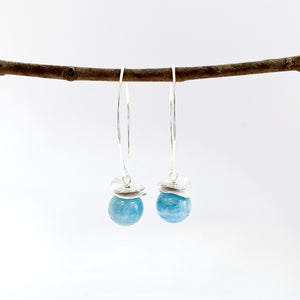 Acorn Aquamarine Earrings