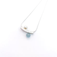 Load image into Gallery viewer, Balance Aquamarine Slider Necklaces