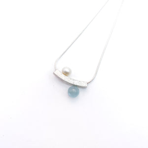 Balance Aquamarine Slider Necklaces