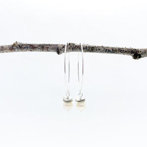 Mini Pearl Acorn Earrings