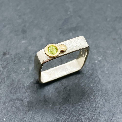 Peridot Bezel Ring Size 7.5