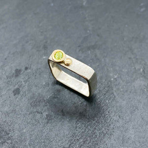 Peridot Bezel Ring Size 7.5