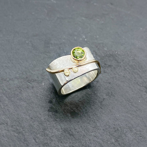 Peridot Blossom Ring