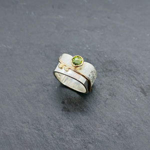 Peridot Blossom Ring