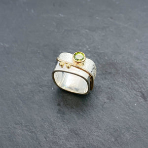 Peridot Blossom Ring