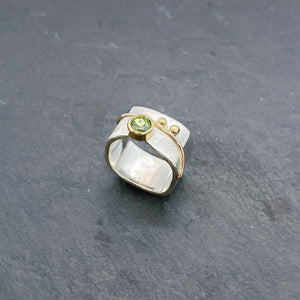 Peridot Blossom Ring