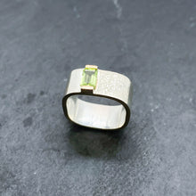 Load image into Gallery viewer, Peridot Bridge Ring Size 6.5