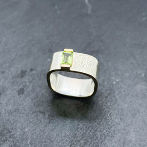 Peridot Bridge Ring Size 6.5
