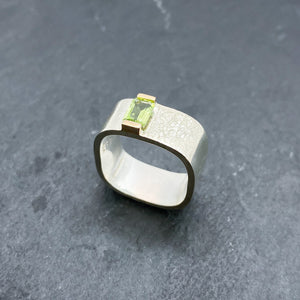 Peridot Bridge Ring Size 6.5
