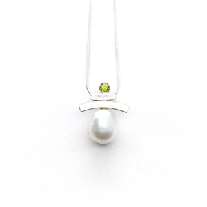Balance Semi-Precious Stones and Pearl Inukshuk Slider Necklace