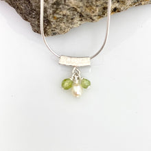 Load image into Gallery viewer, Balance Birthstone Peridot Slider Necklace