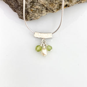 Balance Birthstone Peridot Slider Necklace