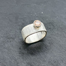 Load image into Gallery viewer, Pink CZ Wide Stacking Ring