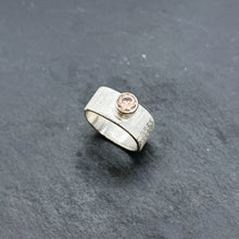Load image into Gallery viewer, Pink CZ Wide Stacking Ring