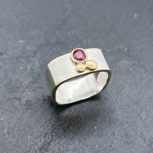 Ruby Bezel Ring Size 7.5-8