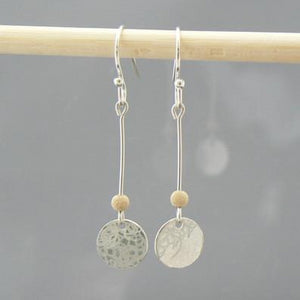 Small Scribble Disc Short Earrings
