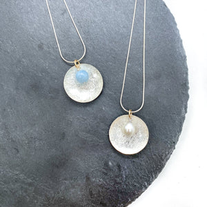 Scribbled Disc Necklace