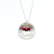 Load image into Gallery viewer, Scribbled Shell with Ruby Necklace