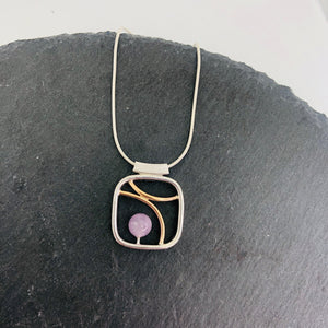 Amethyst Window Necklace
