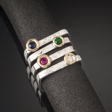 Load image into Gallery viewer, Precious Skinny Stacking Birthstone Ring