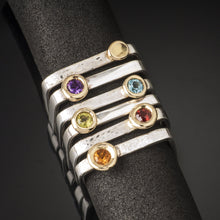 Load image into Gallery viewer, Precious Skinny Stacking Birthstone Ring