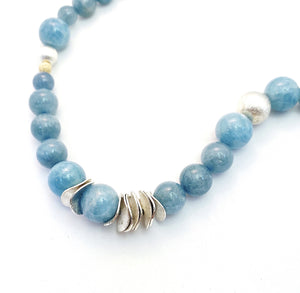 String of Calming Aquamarine Necklace