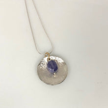 Load image into Gallery viewer, Scribbled Shell with Tanzanite Necklace