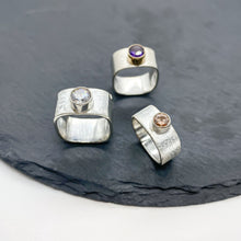 Load image into Gallery viewer, Pink CZ Wide Stacking Ring