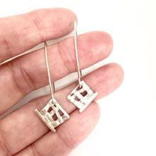 Load image into Gallery viewer, Woven Square Dangle Earrings