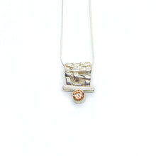 Load image into Gallery viewer, Pink CZ Woven Slider Necklace