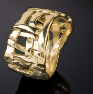 Basket rings gold outlet